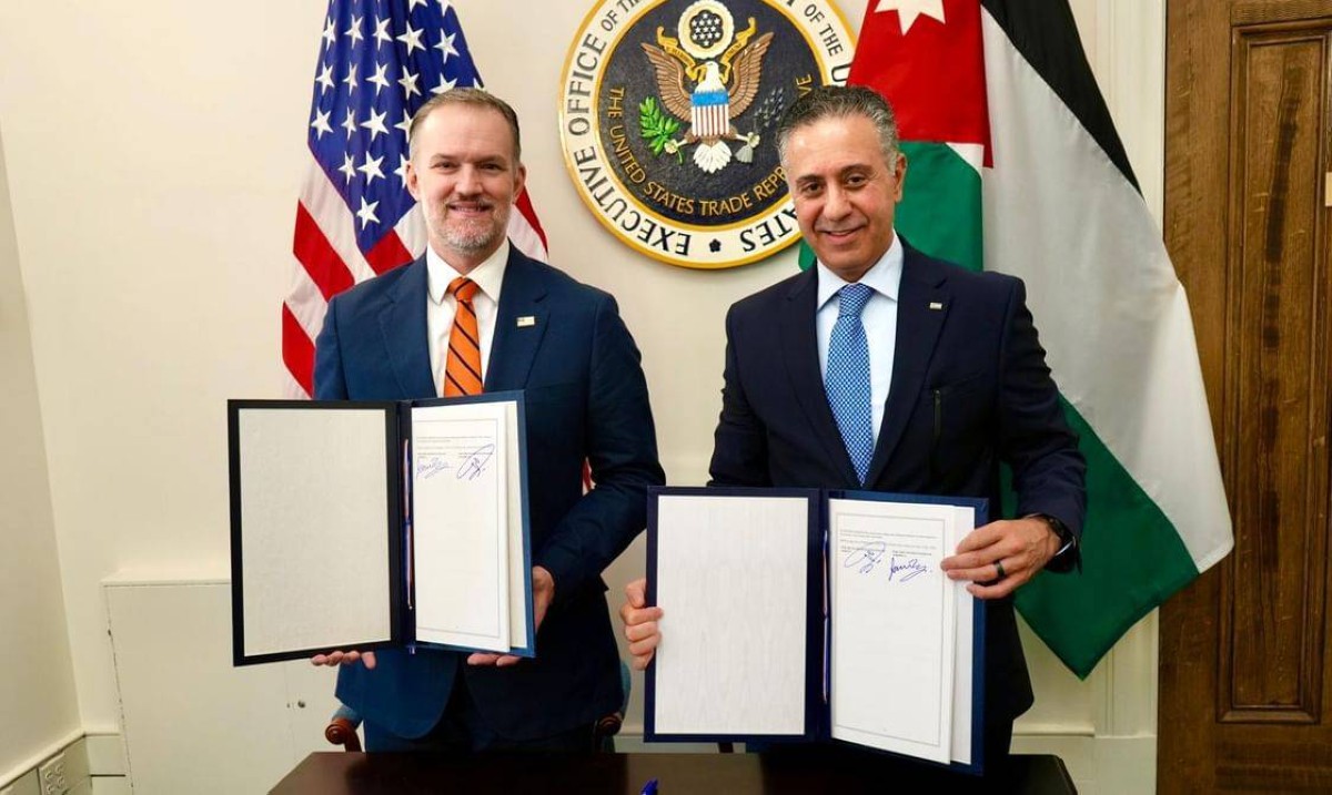 الأردن والولايات المتحدة يوقعان اتفاقية تجارية جديدة لتعزيز التبادل الاقتصادي