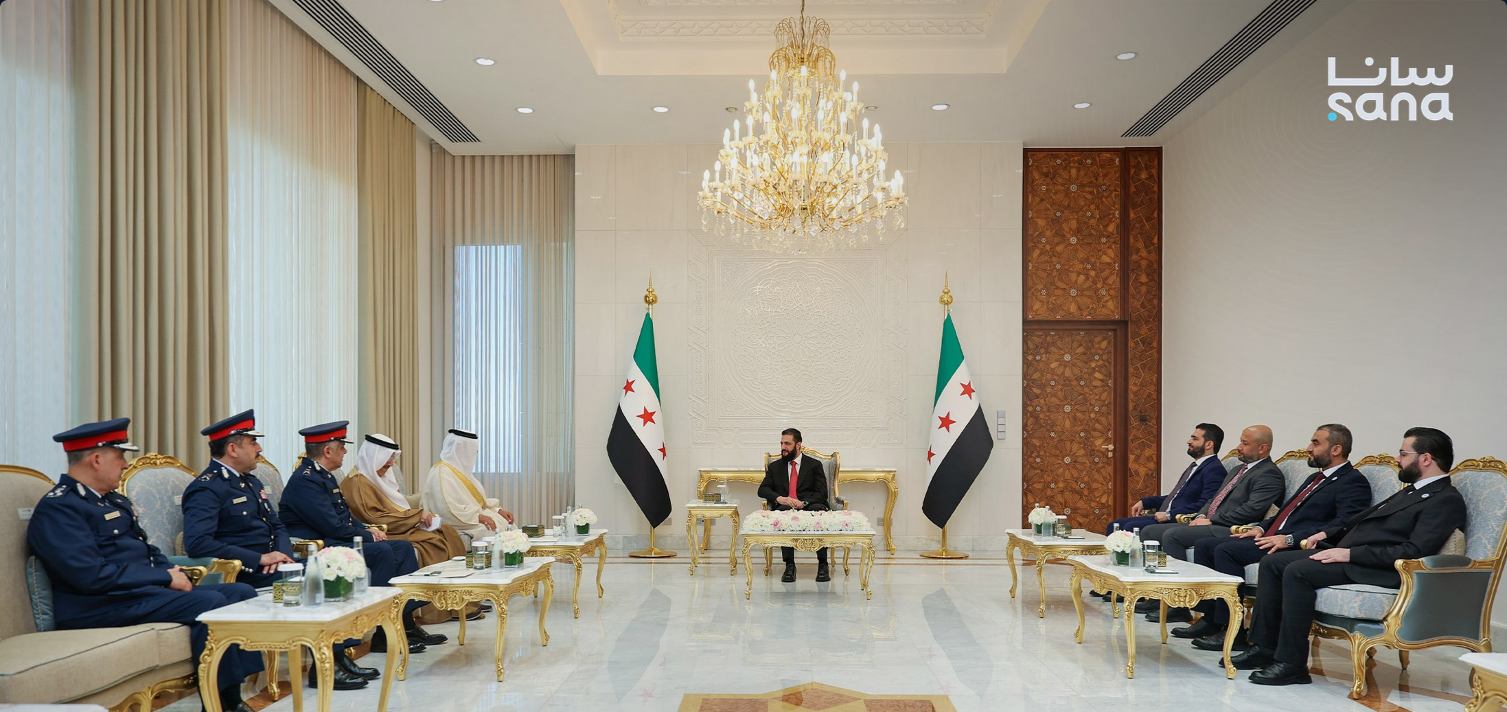 الشرع يبحث مع وفدين بحريني وليبي توسيع التعاون الأمني والاقتصادي مع سوريا