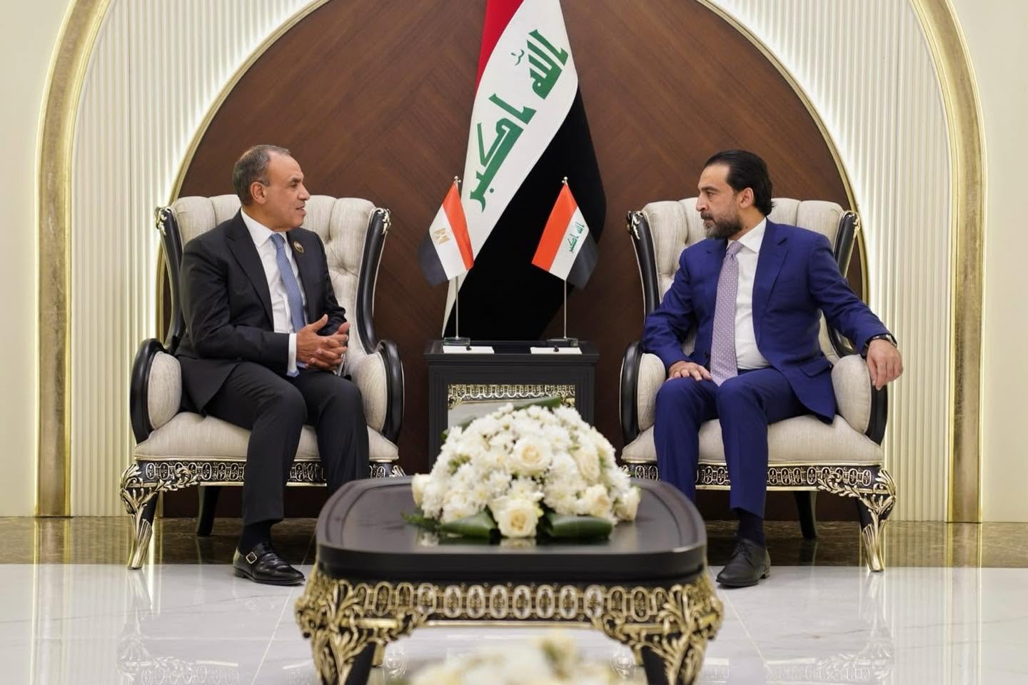 الحلبوسي يبحث مع وزير الخارجية المصري تسريع مشروع أنبوب النفط إلى البحر الأحمر